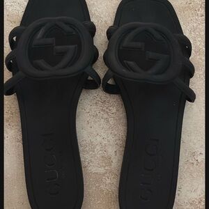 Gucci Women's Black Slide Sandals